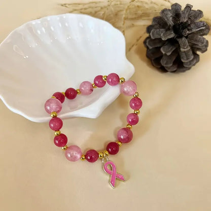 Blush Bead Bracelet | Støtt brystkreft