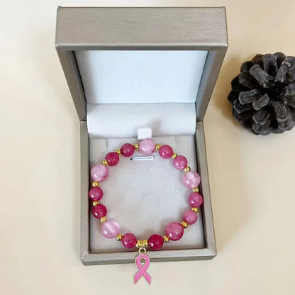 Blush Bead Bracelet | Støtt brystkreft