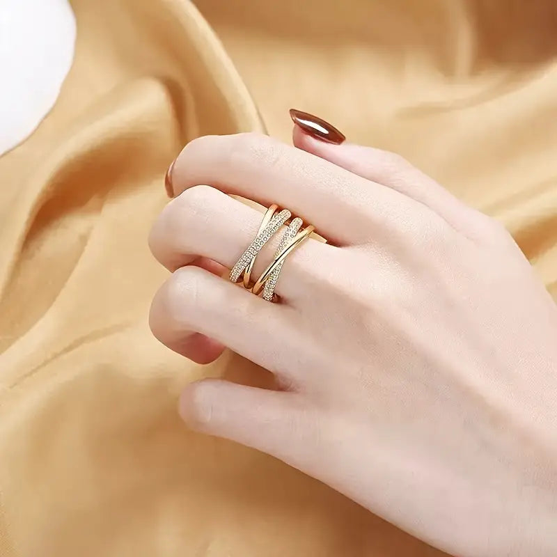 Luxurious Double Layer Ring | Støtt brystkreft