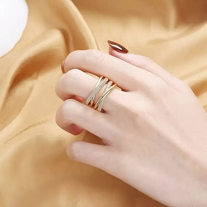 Luxurious Double Layer Ring | Støtt brystkreft