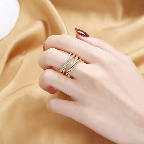 Luxurious Double Layer Ring | Støtt brystkreft
