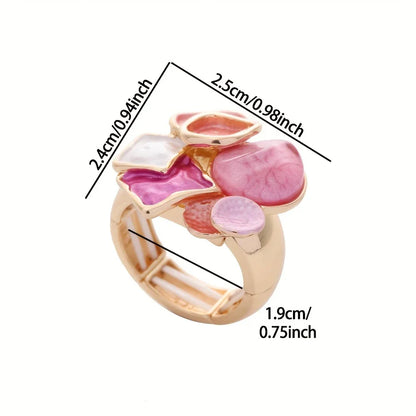 Geo Glam Ring | Støtt brystkreft