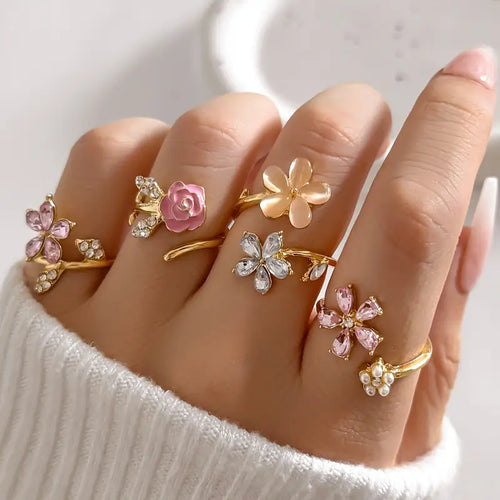 Floral Ring Set | Støtt brystkreft