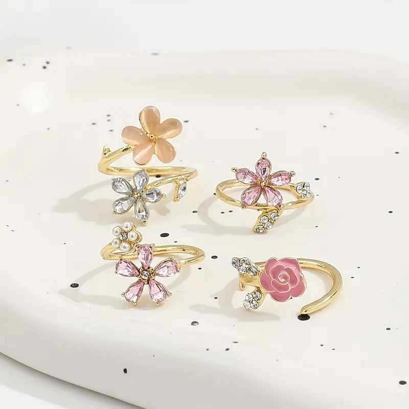 Floral Ring Set | Støtt brystkreft