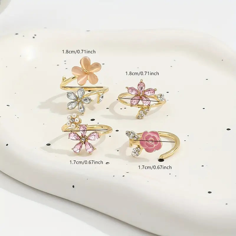 Floral Ring Set | Støtt brystkreft
