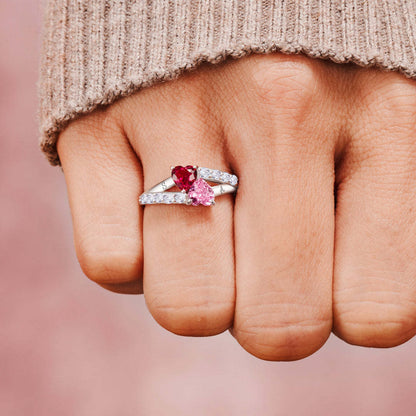 Interlinked Heart Ring | Støtt brystkreft