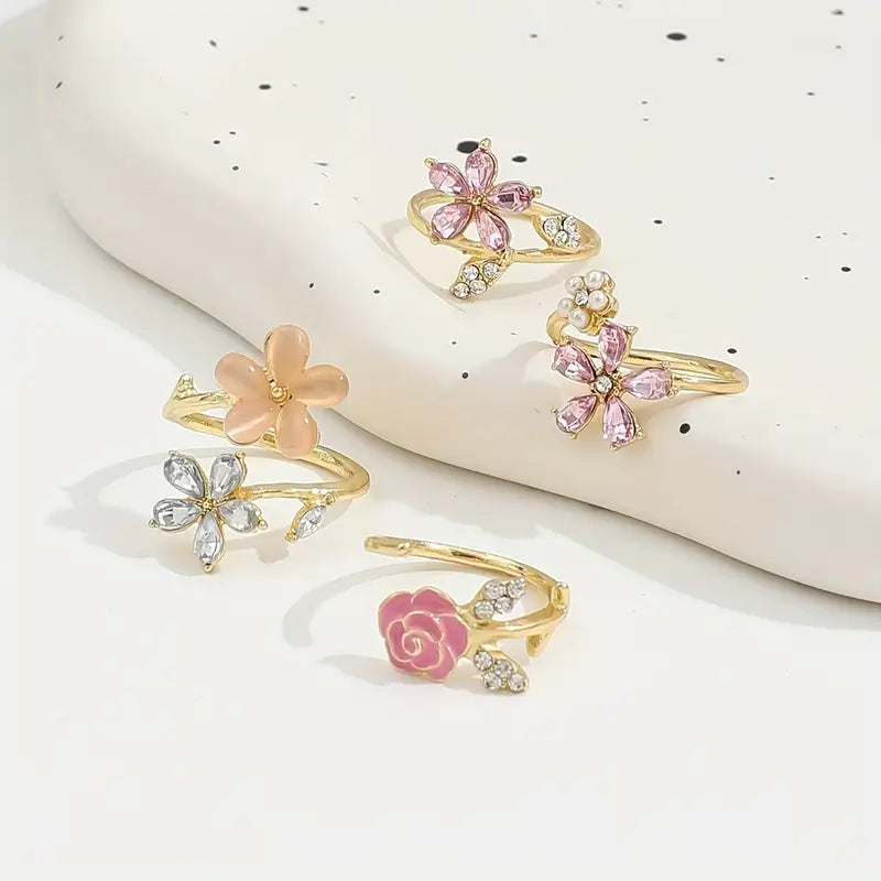 Floral Ring Set | Støtt brystkreft