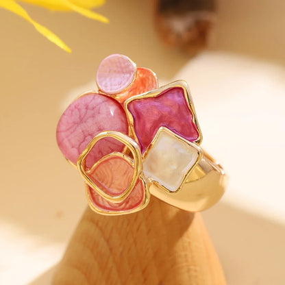 Geo Glam Ring | Støtt brystkreft