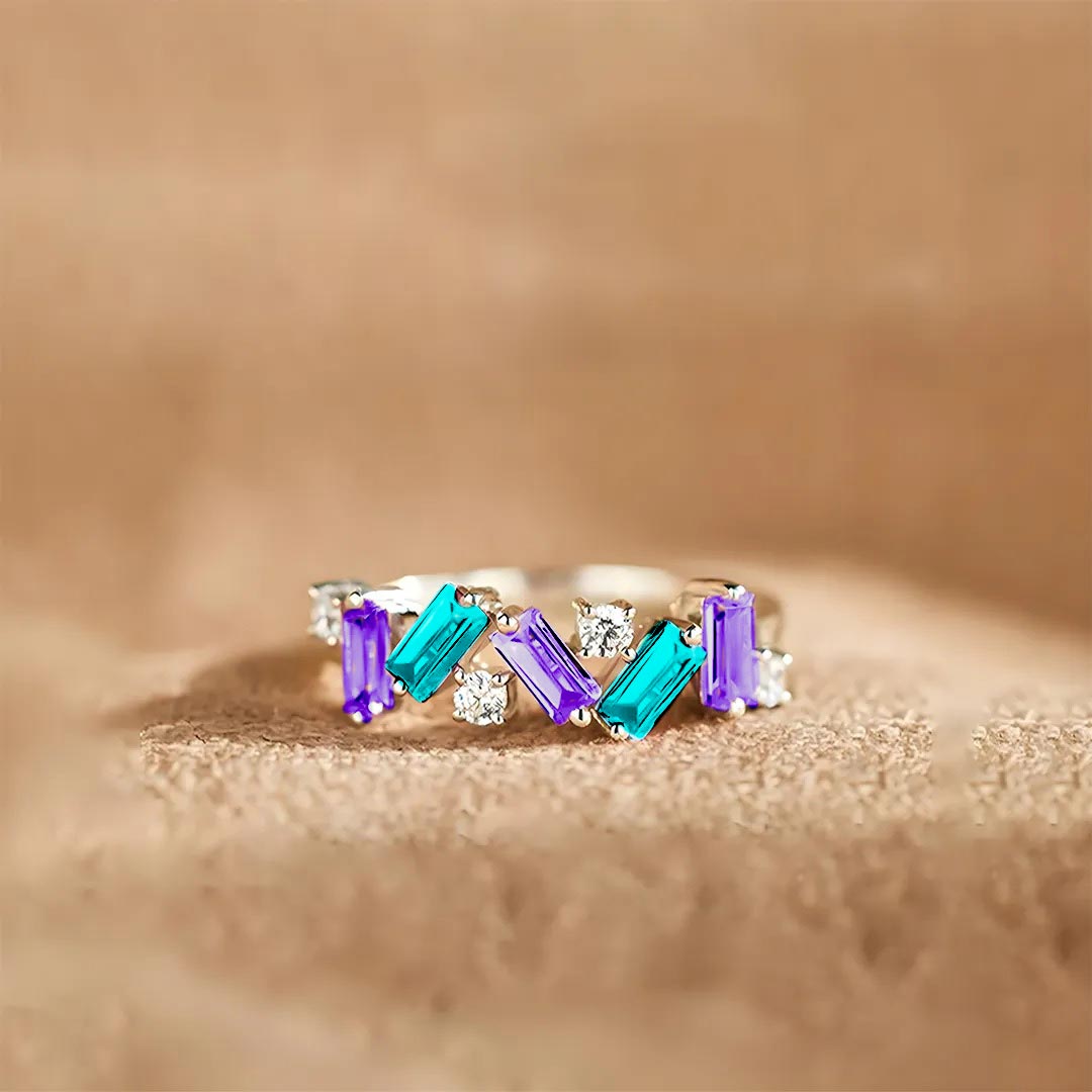 Multicolored Diamond Ring | Støtt brystkreft