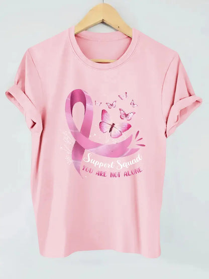 Pink Ribbon & Butterfly Shirt | Støtt brystkreft