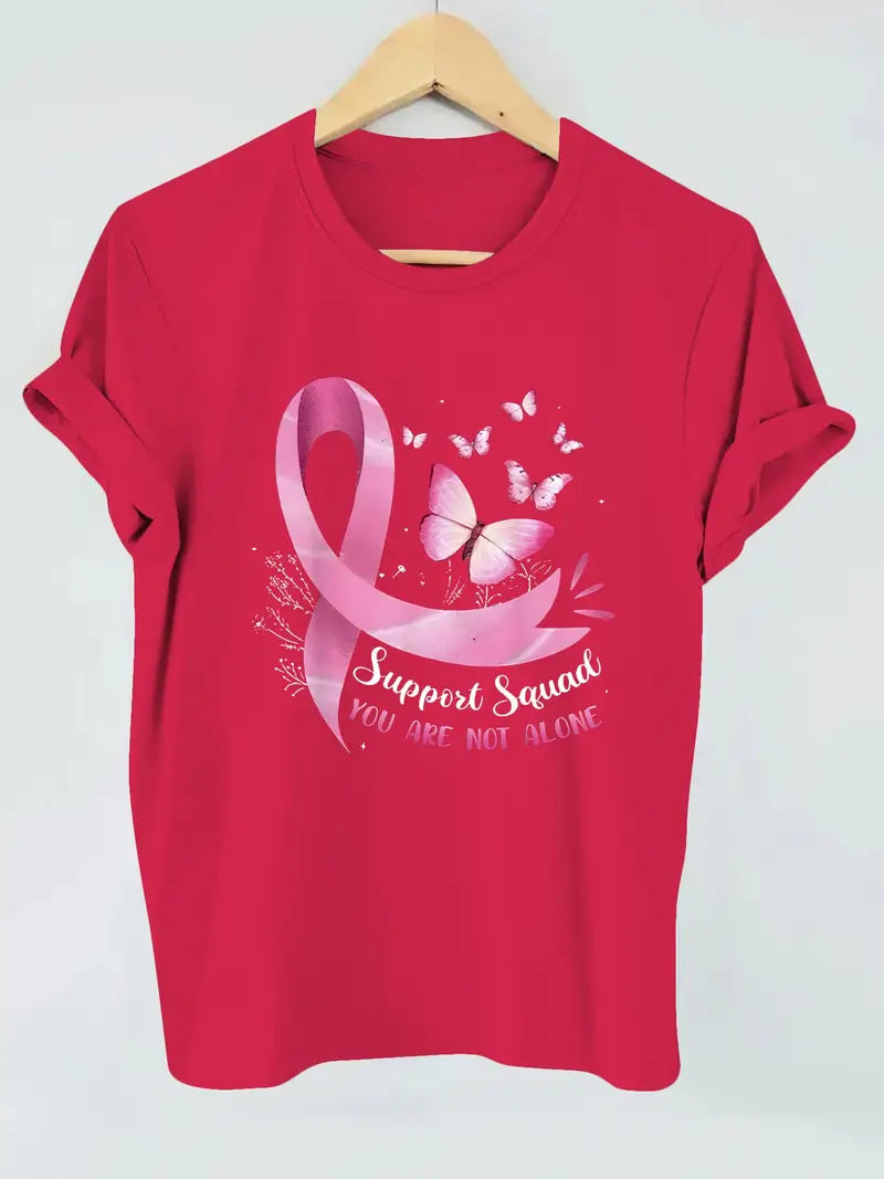 Pink Ribbon & Butterfly Shirt | Støtt brystkreft