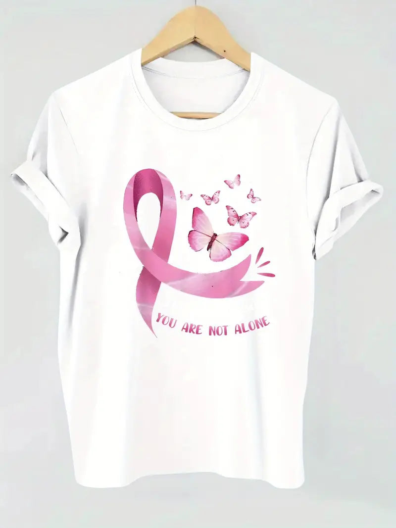 Pink Ribbon & Butterfly Shirt | Støtt brystkreft