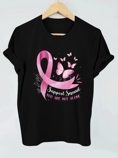 Pink Ribbon & Butterfly Shirt | Støtt brystkreft