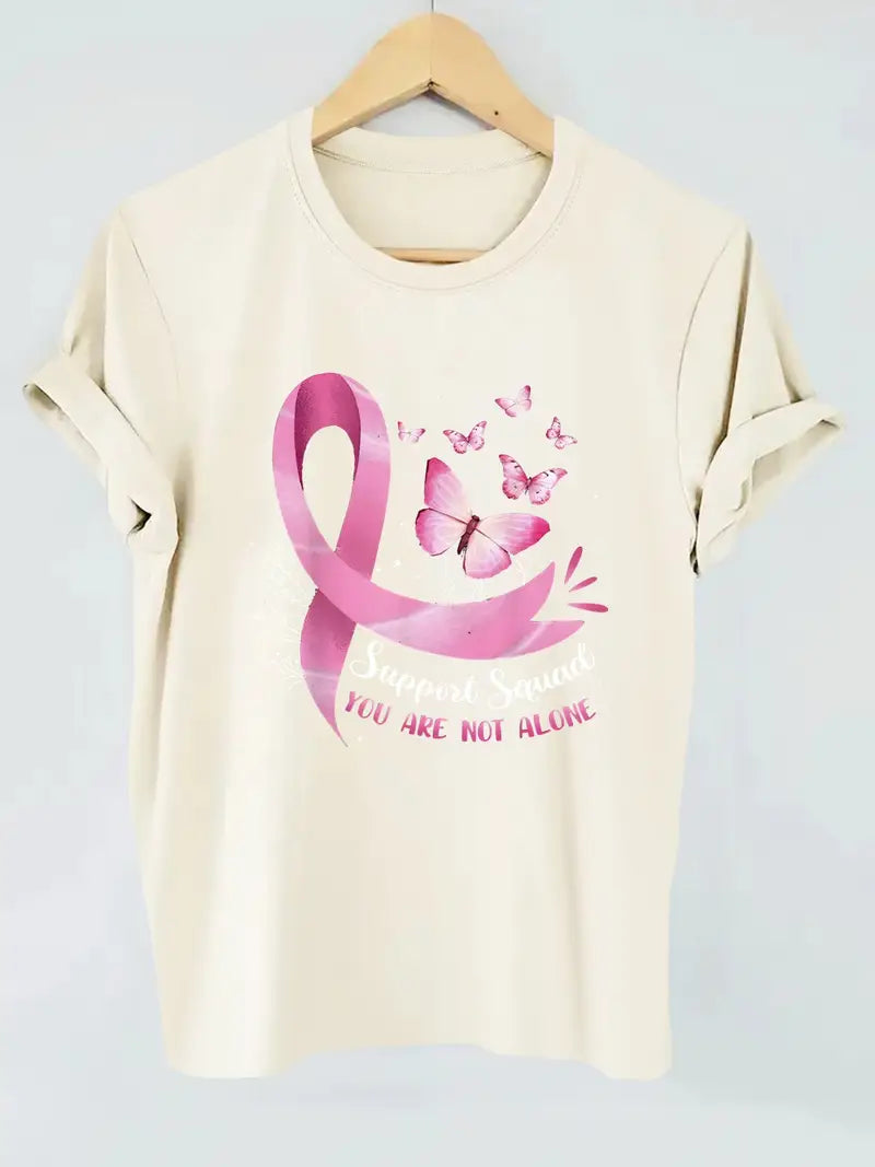 Pink Ribbon & Butterfly Shirt | Støtt brystkreft