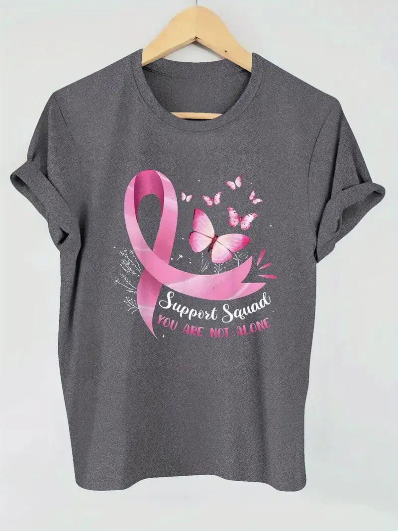 Pink Ribbon & Butterfly Shirt | Støtt brystkreft