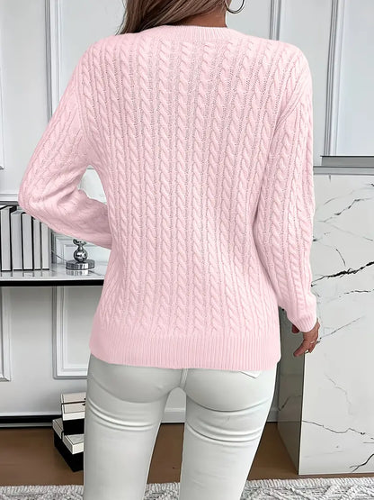 Embossed Patterned Sweater | Støtt brystkreft