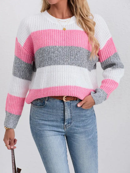 Color Block Sweater | Støtt brystkreft