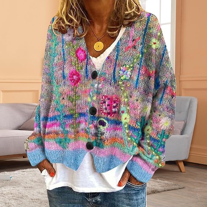 Hanna™ | Fargerik genser