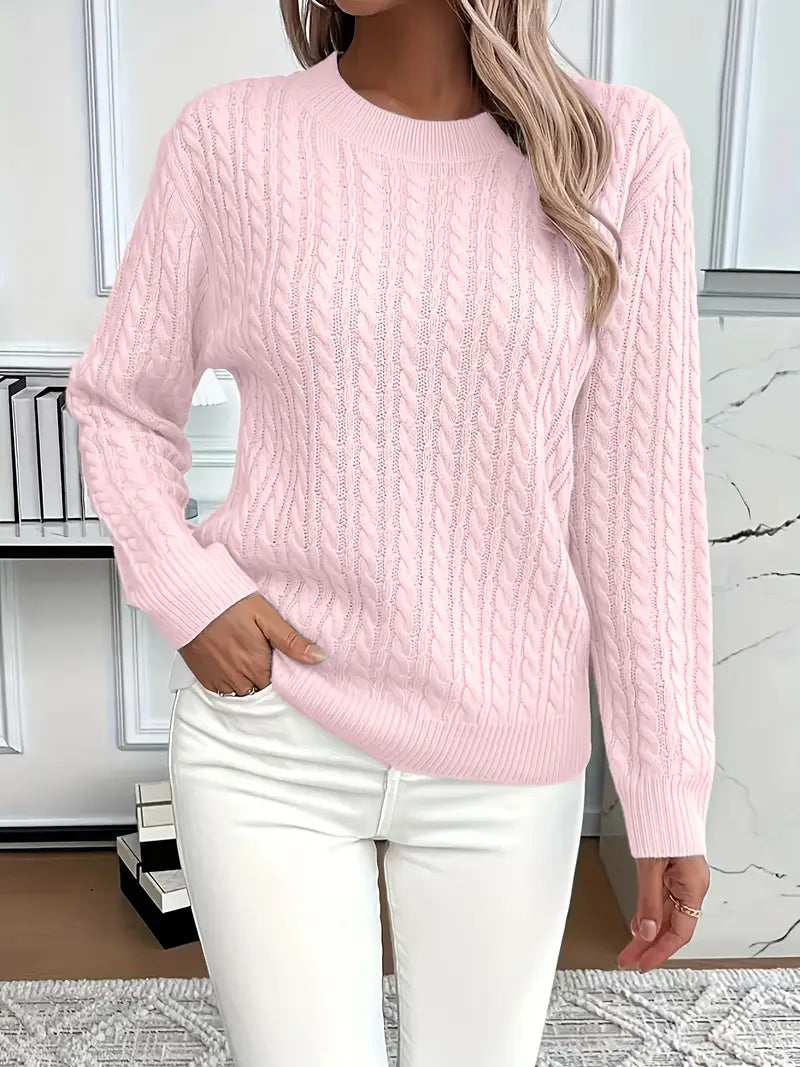 Embossed Patterned Sweater | Støtt brystkreft
