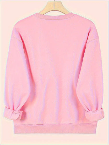 Love Heart Graphic Sweatshirt | Støtt brystkreft