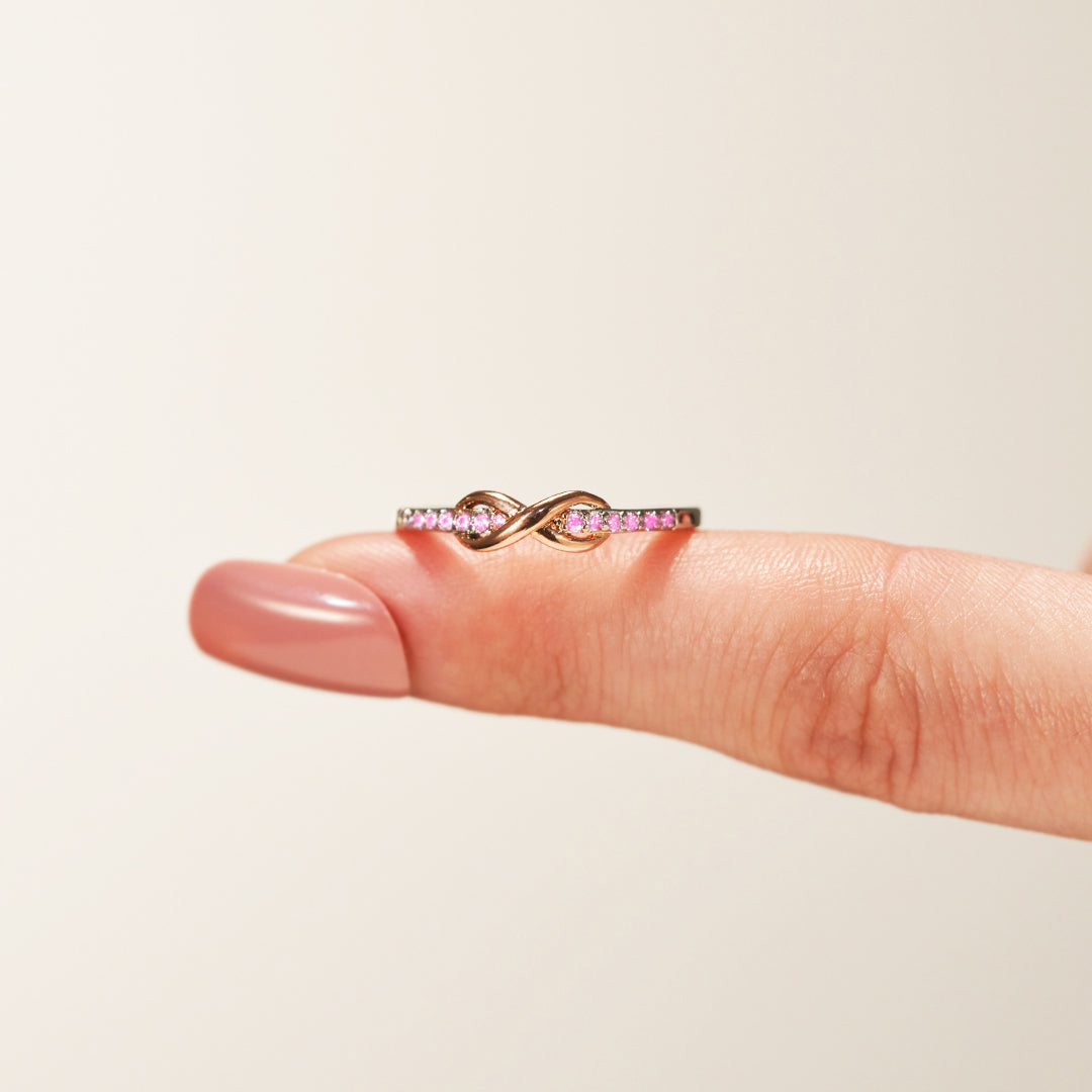Pink Infinity Diamond Ring | Støtt brystkreft