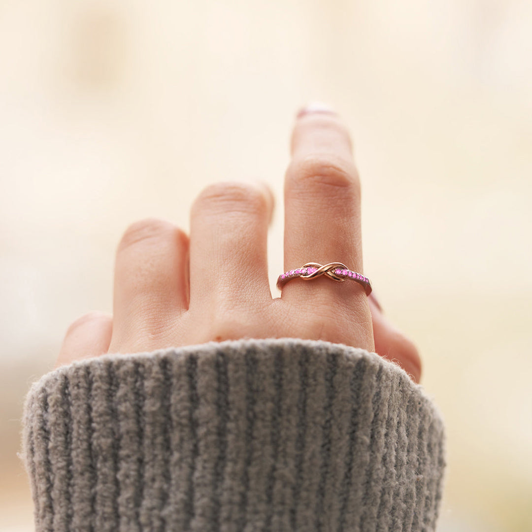 Pink Infinity Diamond Ring | Støtt brystkreft