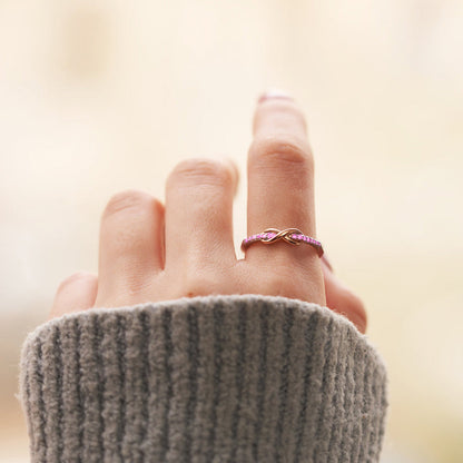 Pink Infinity Diamond Ring | Støtt brystkreft