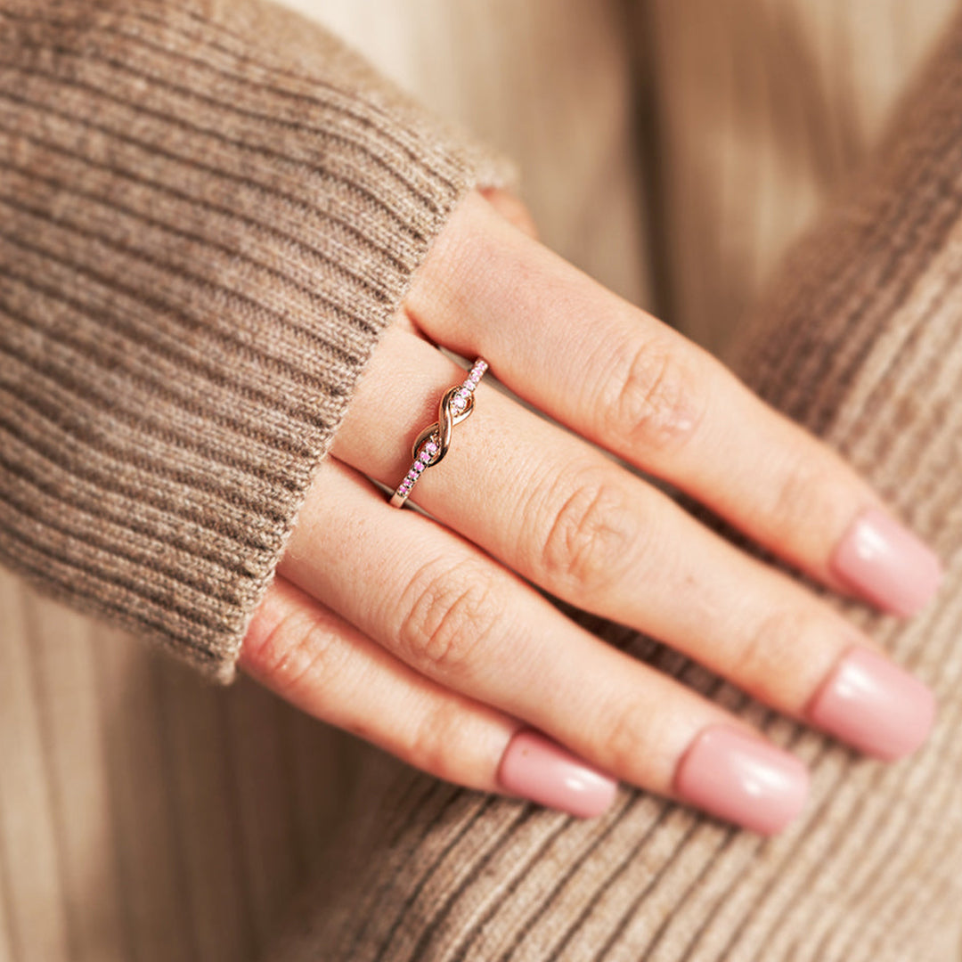 Pink Infinity Diamond Ring | Støtt brystkreft