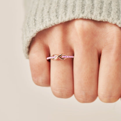 Pink Infinity Diamond Ring | Støtt brystkreft
