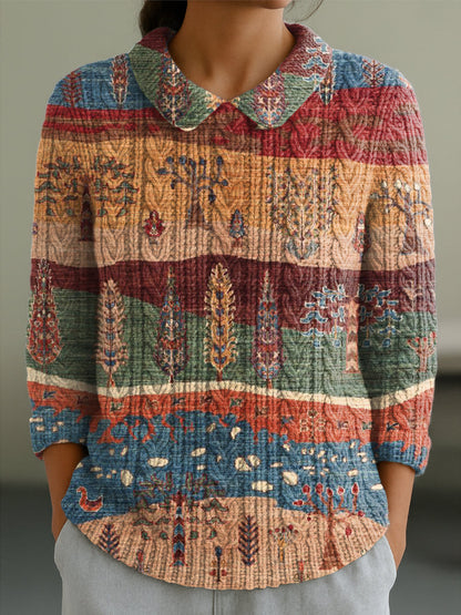 Sue™ - Vintage flerfarget genser